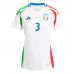 Maglie da calcio Italia Federico Dimarco #3 Seconda Maglia Femminile Europei 2024 Manica Corta